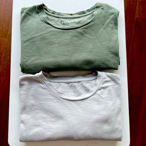 Two Everlane Men's Cotton Basic T-Shirts (XL)